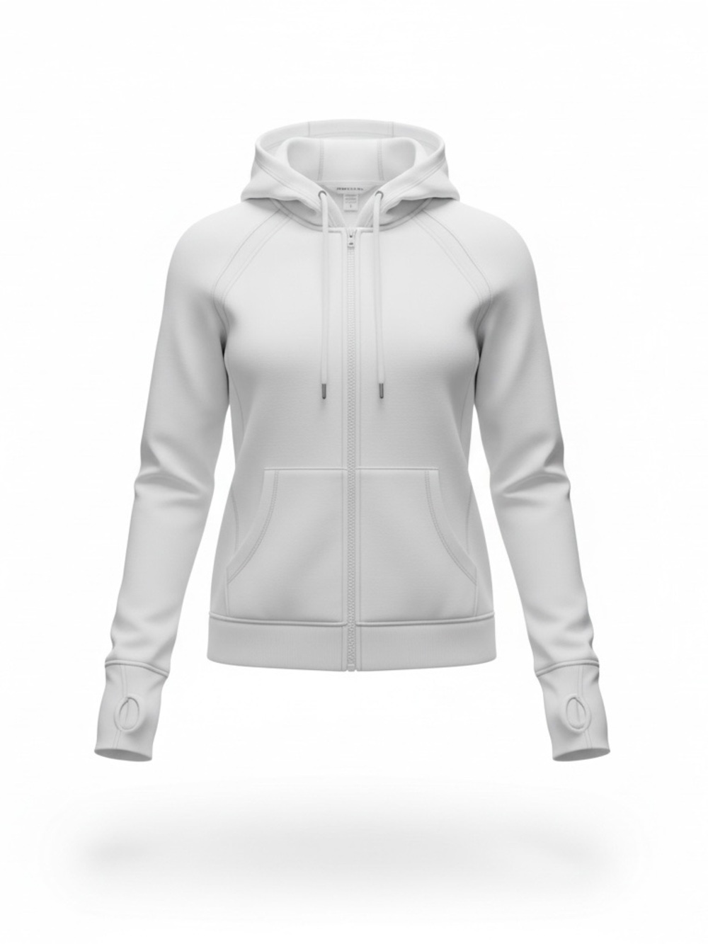 Athleta women’s Triumph White Full‑Zip Hooded Jacket. Size small